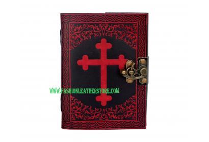 leather journal Celtic Cross Red With Black Shadow Dairy Note Book